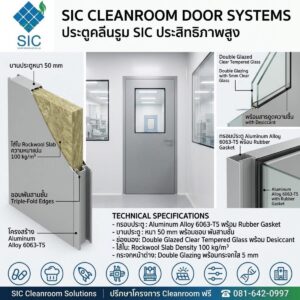 SIC Cleanroom Door Systems: เจาะสเปกประตูคลีนรูมประสิทธิภาพสูง