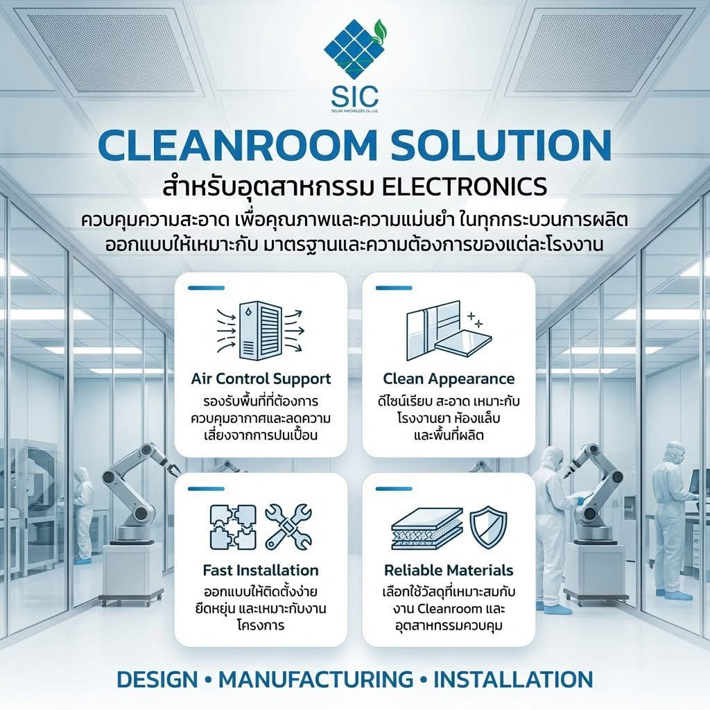 Cleanroom Solution สำหรับอุตสาหกรรม Electronics